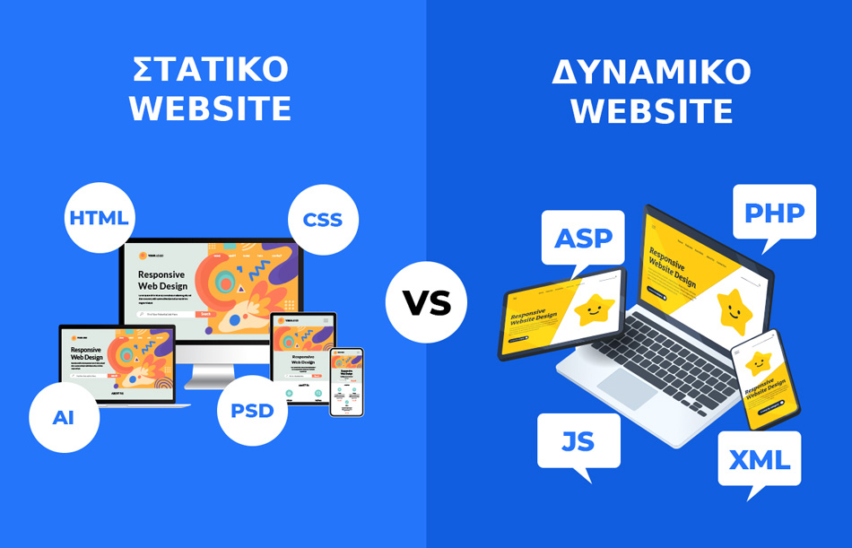 στατικό και δυναμικό website διαφορές