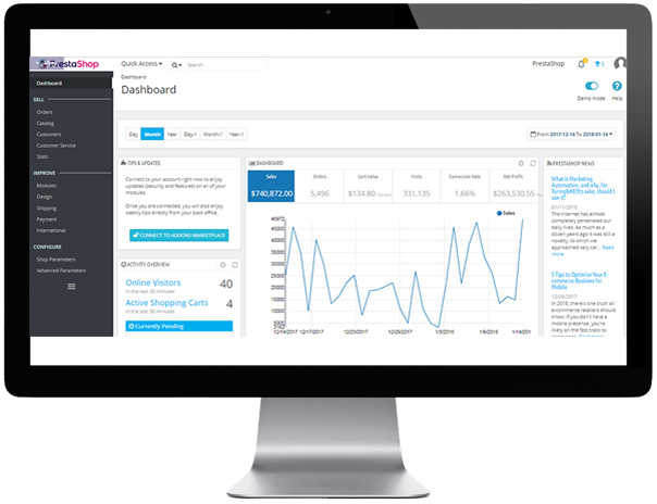 κατασκευή eshop με PrestaShop