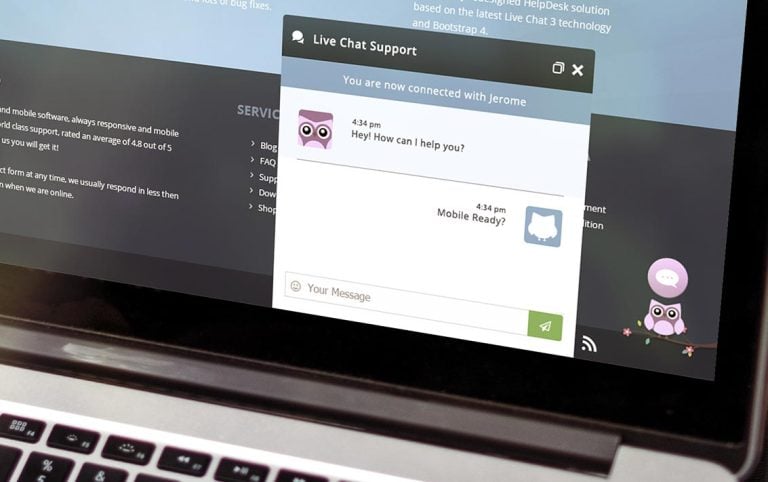 Online chat υποστήριξης για το site σας με εγκατάσταση σε 1 ημέρα